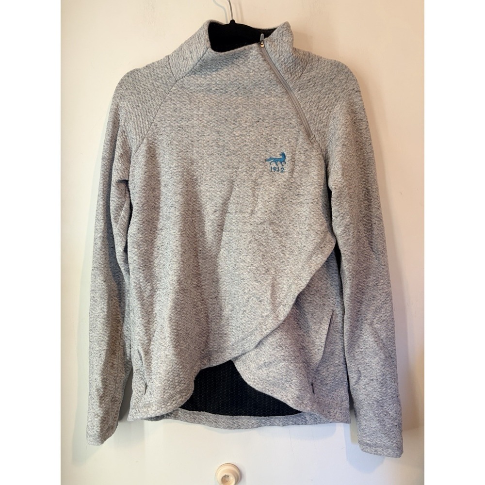 IBKUL Quarter Zip Pullover Womens Small Gray Stretch Golf Athletic Top Pockets